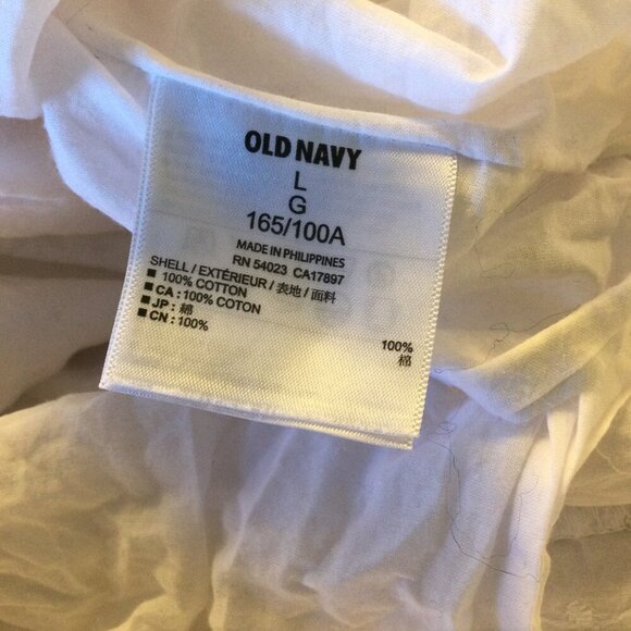Old Navy Strapless Maxi Dress Large White Eyelet Tiered Beachy Cottagecore - Picture 11 of 12